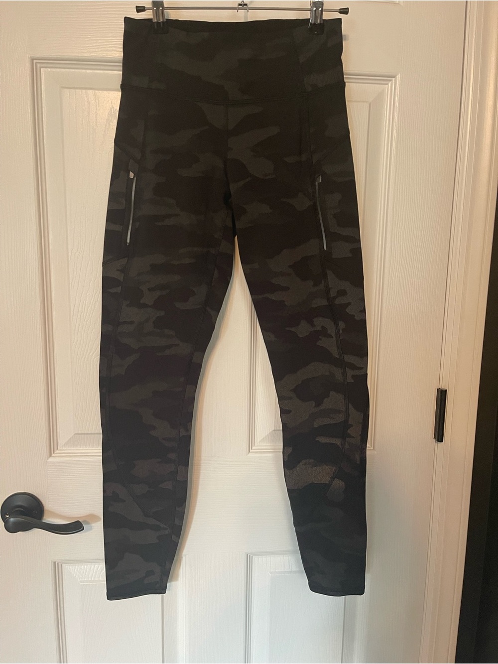 Athleta High-Waist Camo Performance Pants - Black/Gray